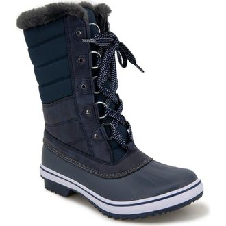 Jambu Siberia Waterproof Faux Fur Lined Boot in Navy at Nordstrom Rack, Size 6.5