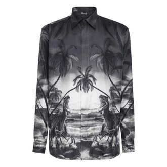 Philipp Plein Heren, Overhemden, Zwart, Maat: XL Zijde