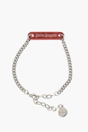Palm Angels Chain Bracelet with Logo Plate size Unica