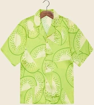 House of Sunny House Of Sunny Womens FALLING KIWIS SHIRT - Green - Size: 18/16