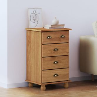 Berkfield Home Chest of Drawers ASKIMHoney Brown 45.8x40x79 cm Solid Wood Pine