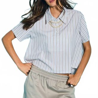 WE-AR4 Crew Short Sleeve Striped Shirt In Multi