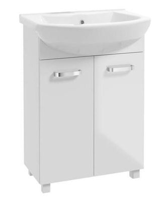 OEM Mueble De Ba&ntilde;o Con Lavabo De 85x60cm, Blanco, Con Patas, Marca Mila