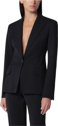 Andamane Bianca Fitted Blazer - Dames - Blazers - Zwart - M - Leer - Jassen