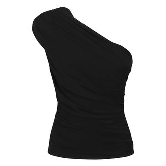 Tory Burch Jersey Top - Dames - Tops zonder mouwen - Zwart - L - Chiffon - Tops