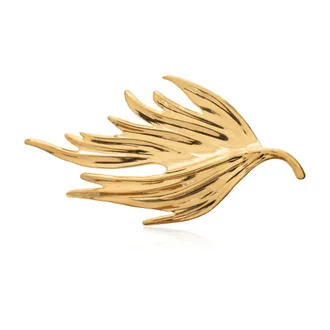 Jil Sander Brooches, female, Yellow, Size: ONE SIZE Brass Brooch
