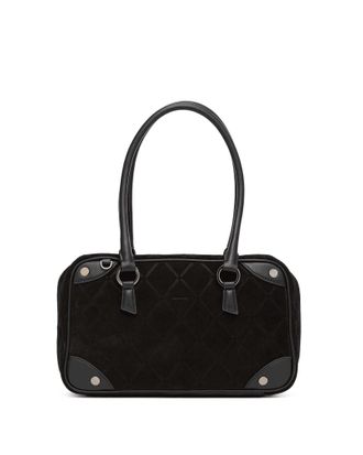 Hammitt Hammitt Meredith Noir Diamond Suede Gunmetal Med