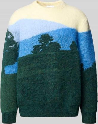 Lacoste Regular Fit Strickpullover mit Woll-Alpaka-Anteil in Gruen, Gr&ouml;&szlig;e L