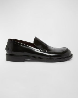Lanvin Mens Tenor Leather Loafers