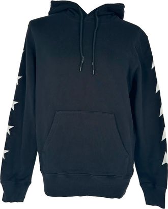 Golden Goose Alighiero Star Collection Hoodie in Black Cotton