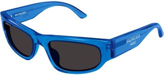 Balenciaga BB0388S 003 Mens Sunglasses Blue Size 56