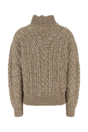 Isabel Marant Womens Multicolor Stretch Cotton Blend Bolinea Sweater Taupe Maglieria