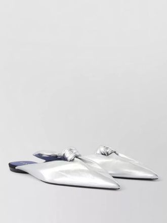 Lanvin leather mules knot detail pointed toe