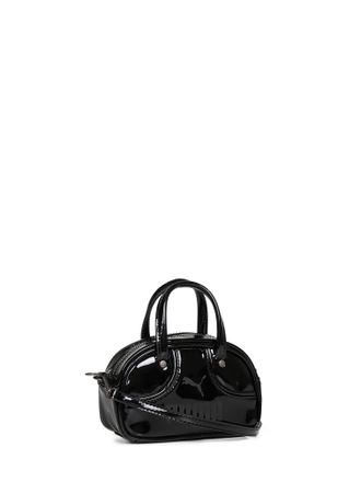 Puma Womens 1976 Micro 1 L Handbag Black Recycled Polyurethane Handbags Hand Bags