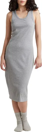 Papinelle Sleepwear Milla Rib Shelf Bra Nightgown in Grey at Nordstrom, Size Small