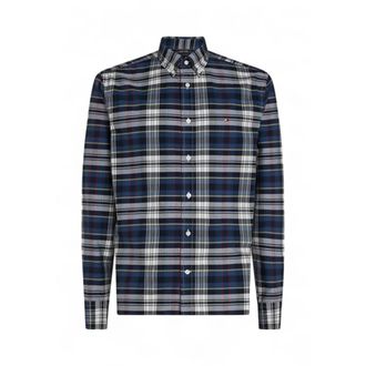 Tommy Hilfiger Heritage Plaid Oxford Shirt - Heren - Casual Overhemden - Blauw - 2XL - Katoen - Overhemden