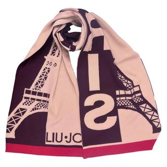 Liu Jo Winter Scarves, female, Multicolor, Size: ONE SIZE Scarf with Eiffel Tower