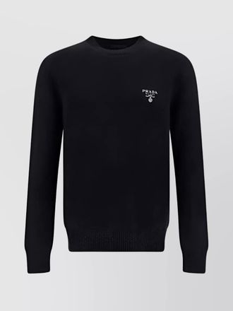 Prada cashmere ribbed crew-neck sweater