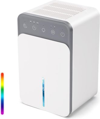 OEM Deshumidificador De Aire De 1500 Ml, Deshumidificador El&eacute;ctrico Port&aacute;til, Descongelaci&oacute;n Autom&aacute;tica, 7 Colores, Funcionamiento Silencioso, Apagado Aut