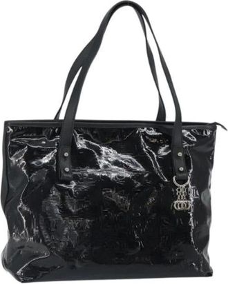 Ferragamo Pre-owned Tote Bags, female, Black, Size: ONE SIZE Pre-owned Coated Canvas Tote Bag