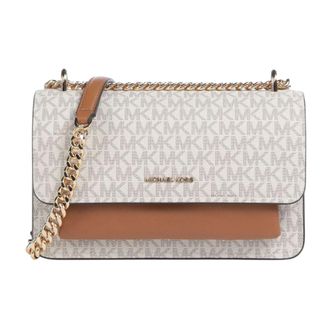 Michael Kors Shoulder Bags, female, Beige, Size: ONE SIZE Claire Crossbody Bag