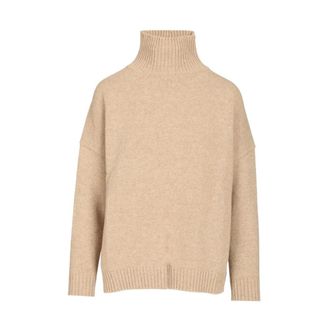 Max Mara Wkdborgia Turtleneck - Dames - Coltruien - Beige - XS - Wol - Truien & Vesten