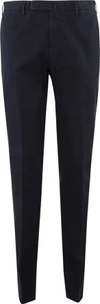 Incotex Slim Fit Katoenen Gabardine Broek - Heren - Nette broeken - Blauw - XL - Katoen - Broeken