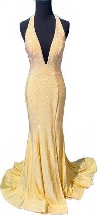 Sherri Hill Womens Prom Dress In Yellow