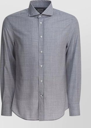 Brunello Cucinelli long sleeve shirt with curved hem design