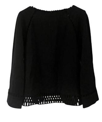 Chloé Navy 3/4 Sleeve Wool Top Size S