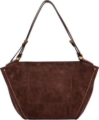 Gianni Chiarini Womens Handbag Bloom Suede Mocha Cow Leather Handbags Hand Bags
