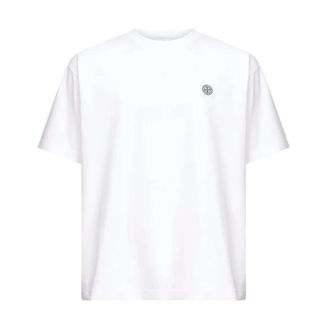 Stone Island Regular T-Shirt - Heren - T-shirts - Wit - L - Katoen - Tops