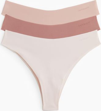 H&M 3er-Pack Sportslips Brazilian mit DryMove - Rosa