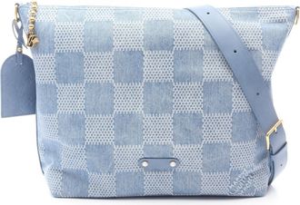 Louis Vuitton Blue Denim Leather Shoulder Bag (Pre-Owned)