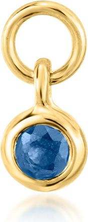 RS Pure by Ross-Simons Bezel-Set Sapphire Hoop Charms in 14kt Yellow Gold