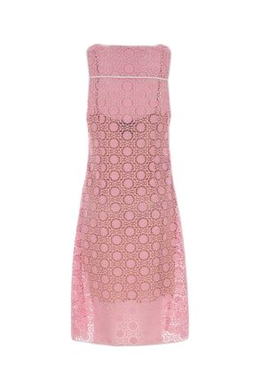 Miu Miu Macram&eacute; Lace Dress - Pink