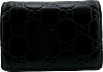 Gucci Black Leather Long Wallet (Bi-Fold) (Pre-Owned)