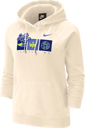 Nike Seattle Reign Phoenix Fleece Nike Womens Oversized Hoodie in White | W31855SRFC26-NAT