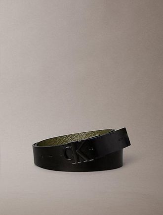 Calvin Klein Cintur&oacute;n Con Logo De Monograma Reversible De Piel