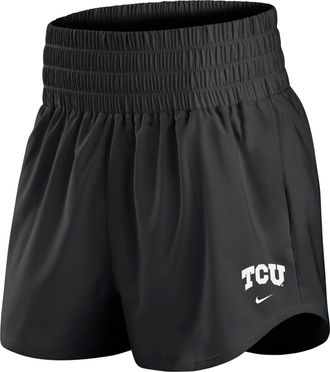 Nike TCU Primary Logo One Nike Womens Dri-FIT College Shorts in Black | IM0107-010