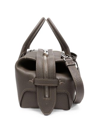 Tod's Pebbled Leather Top Handle Bag - Gray
