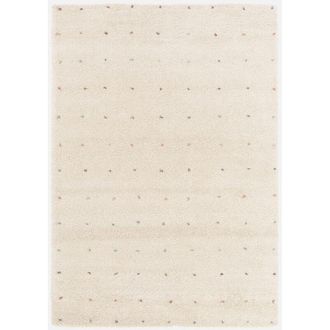 Sweeek Sweeek - Tappeto per bambini a pois piccoli, crema e multicolore per interni