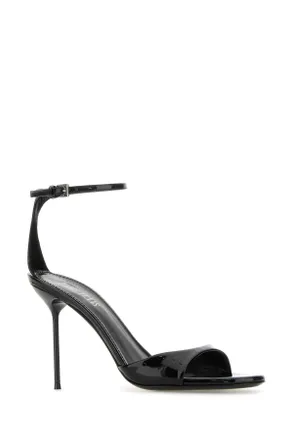 PARIS TEXAS Womens Black Leather Lidia Sandals Sandali