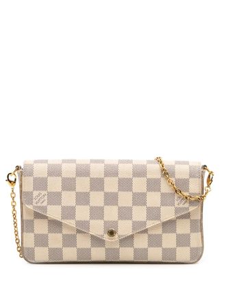 Louis Vuitton 2016 Damier Azur Pochette Felicie crossbody bag - women - Fabric - One Size - White
