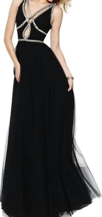 Sherri Hill Tulle A-Line Prom Dress In Black