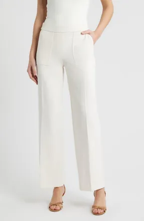 Anne Klein Pull-On Pants in White Dove at Nordstrom, Size X-Large