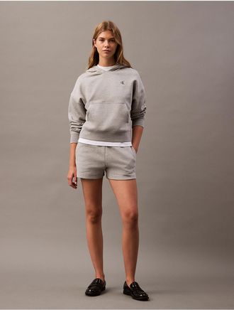 Calvin Klein Womens Archive Logo Fleece Hoodie - Grey - XS
