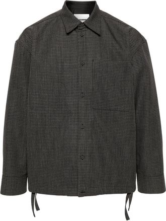 Jil Sander striped wool shirt jacket - men - Virgin Wool/Viscose - 48 - Grey