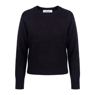 Jucca Truien & Vesten, Dames, Zwart, L, Katoen, Trui met ronde hals