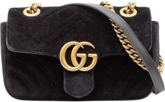 Gucci Pre-owned Velvet Shoulder Bag - Dames - Vintage Schoudertas - Zwart - ONE Size - Vintage